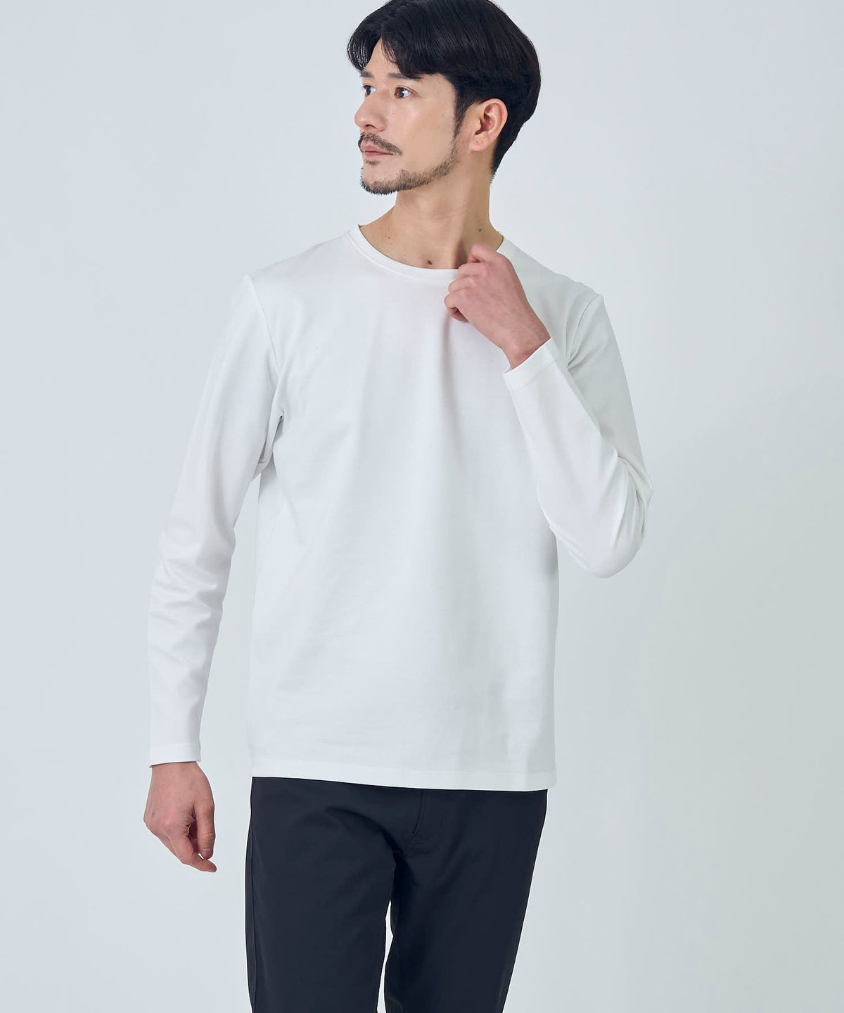 TETE HOMME｜テットオム モクロディクルーネックロンT メンズ 