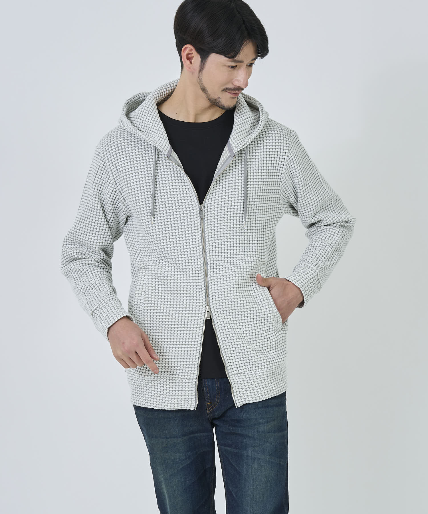 グレー model:177cm 着用サイズ:L