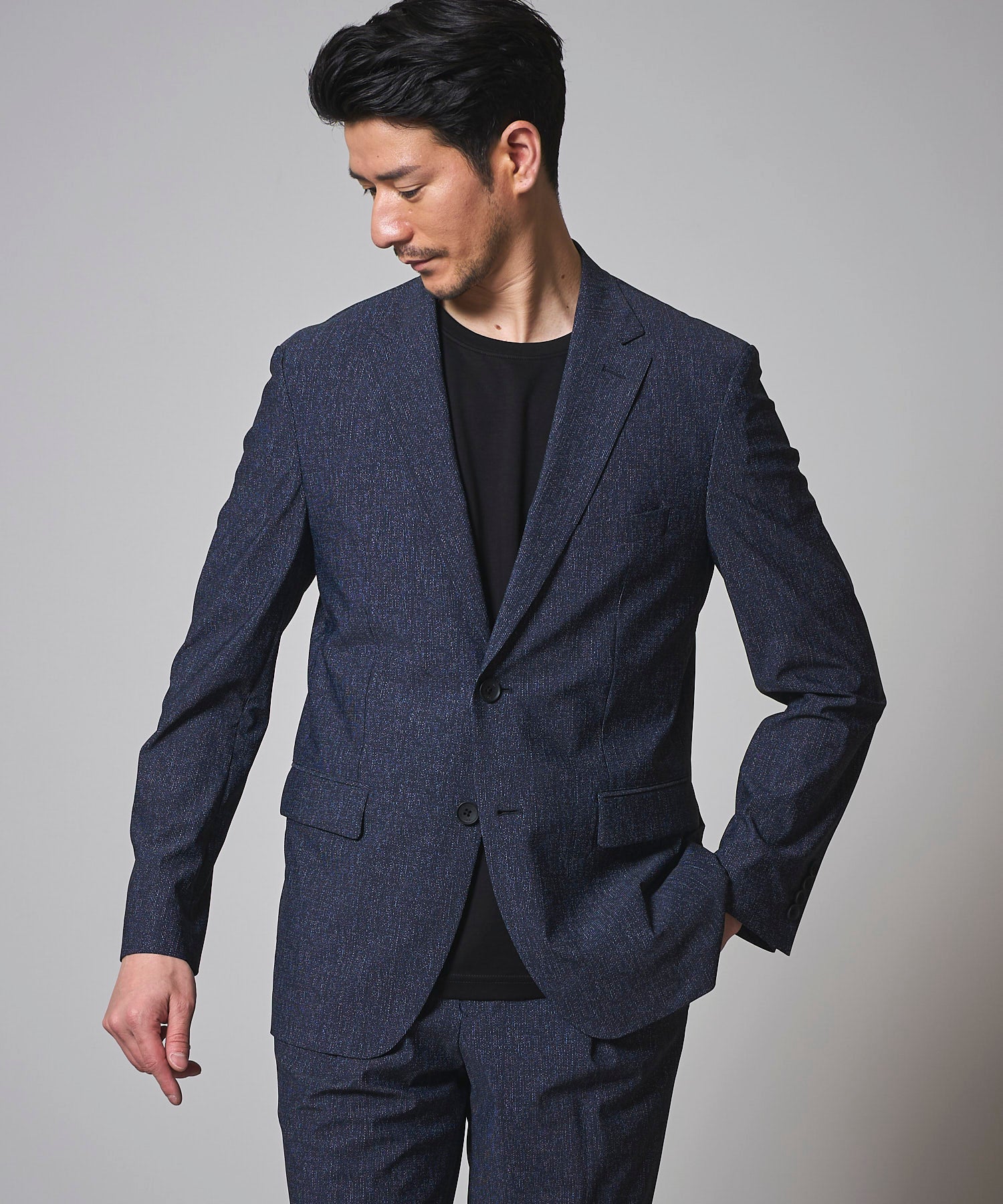 接触冷感 ストレッチプリントジャケット