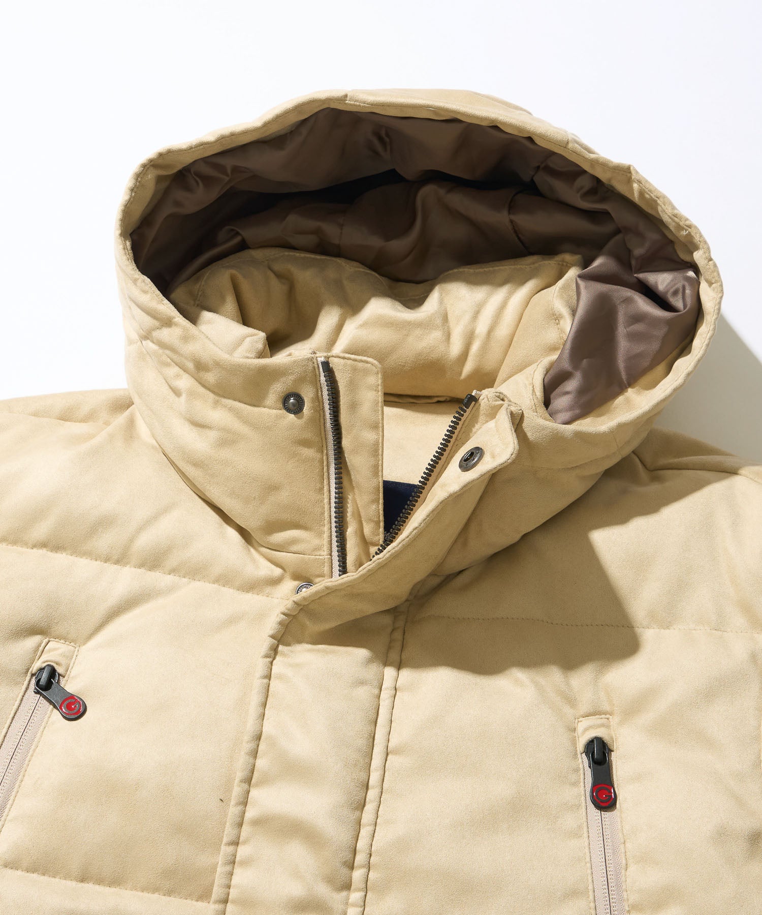 【決算セール】【G-STAGE】エコスエードフードダウンコート