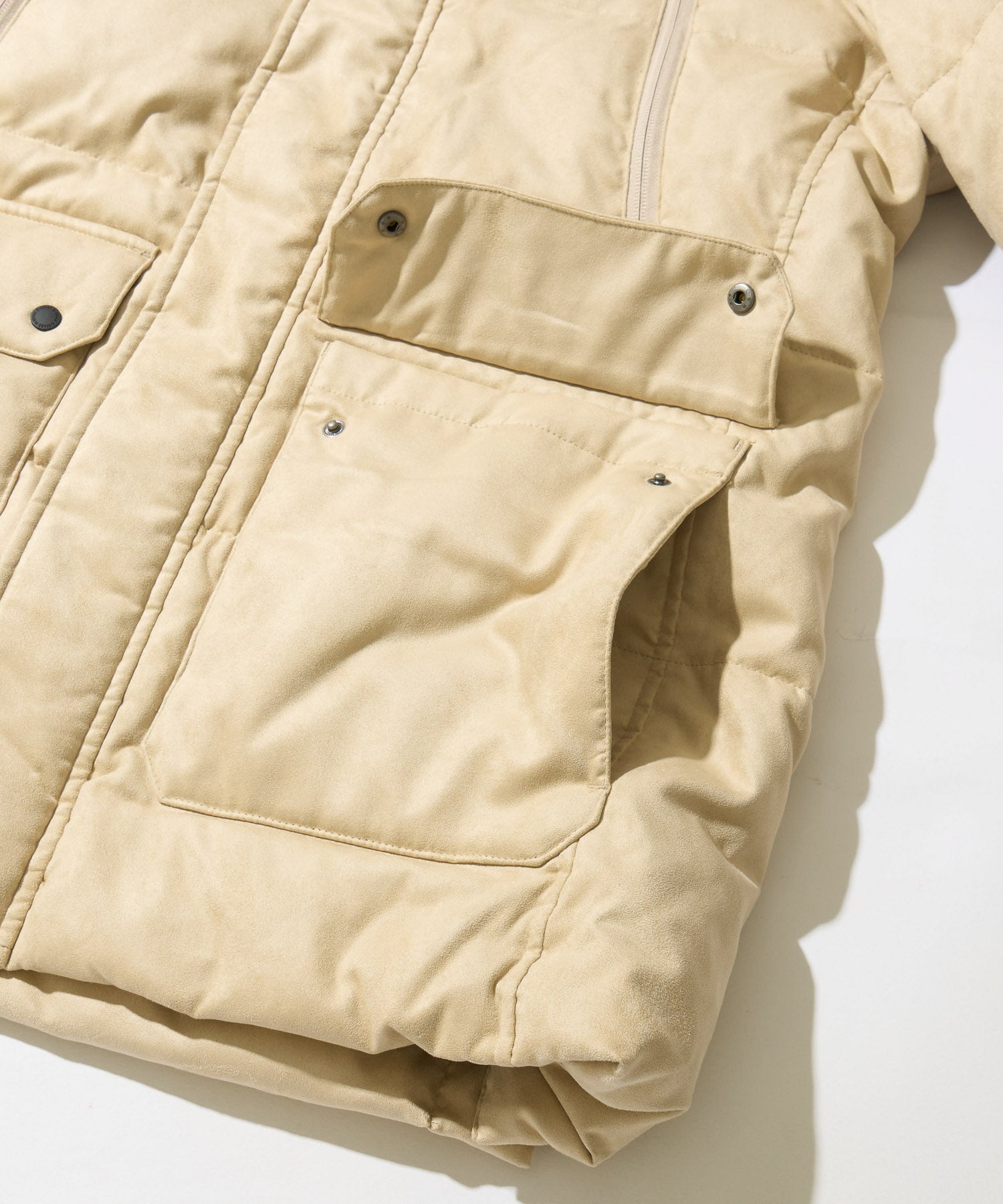 【決算セール】【G-STAGE】エコスエードフードダウンコート