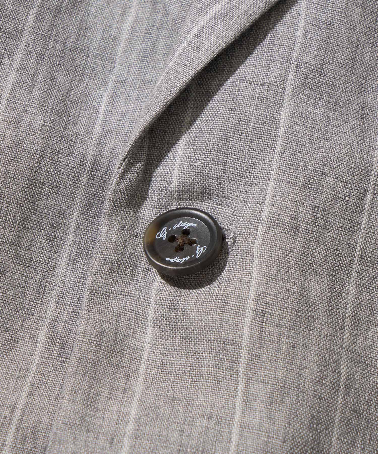 【決算セール】【G-STAGE】ALFA-FI 麻ストライプ柄ジャケット