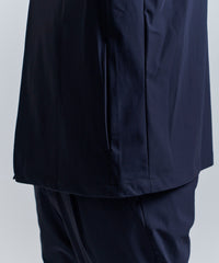 ストレッチナイロンノーカラージャケット