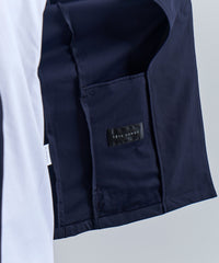 ストレッチナイロンノーカラージャケット