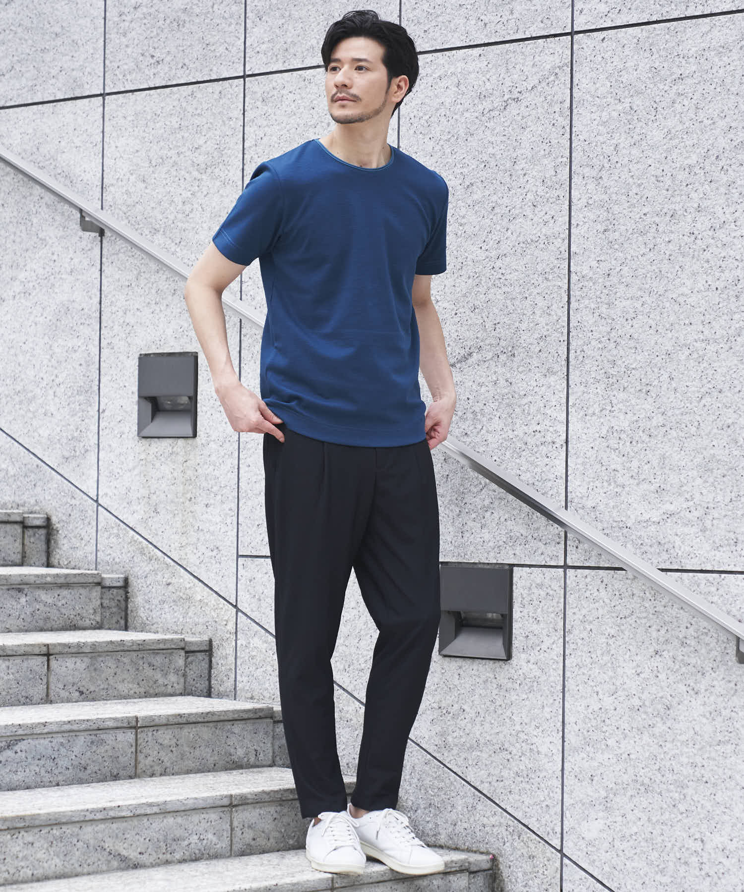 メランジクルーネックTシャツ