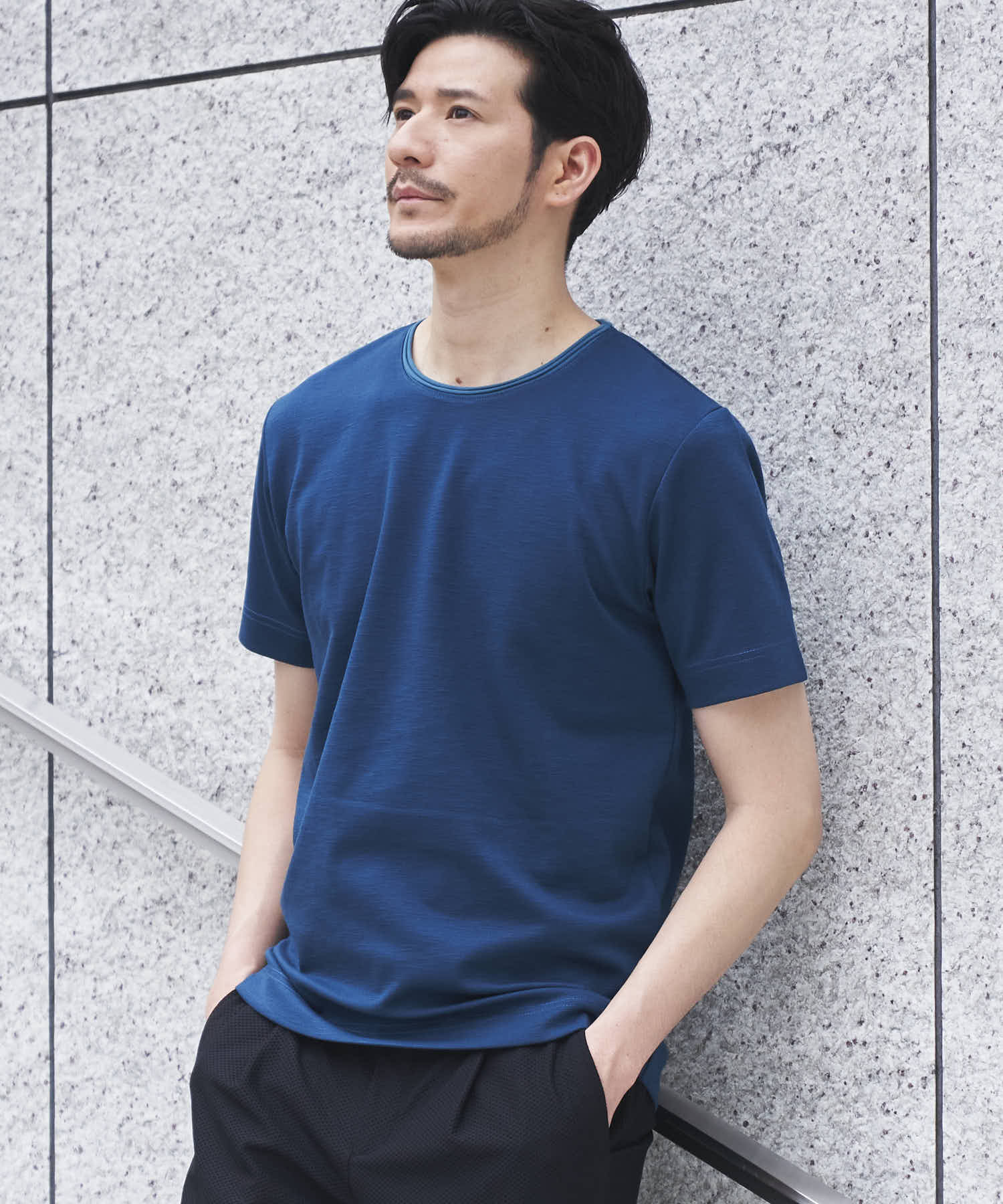 メランジクルーネックTシャツ