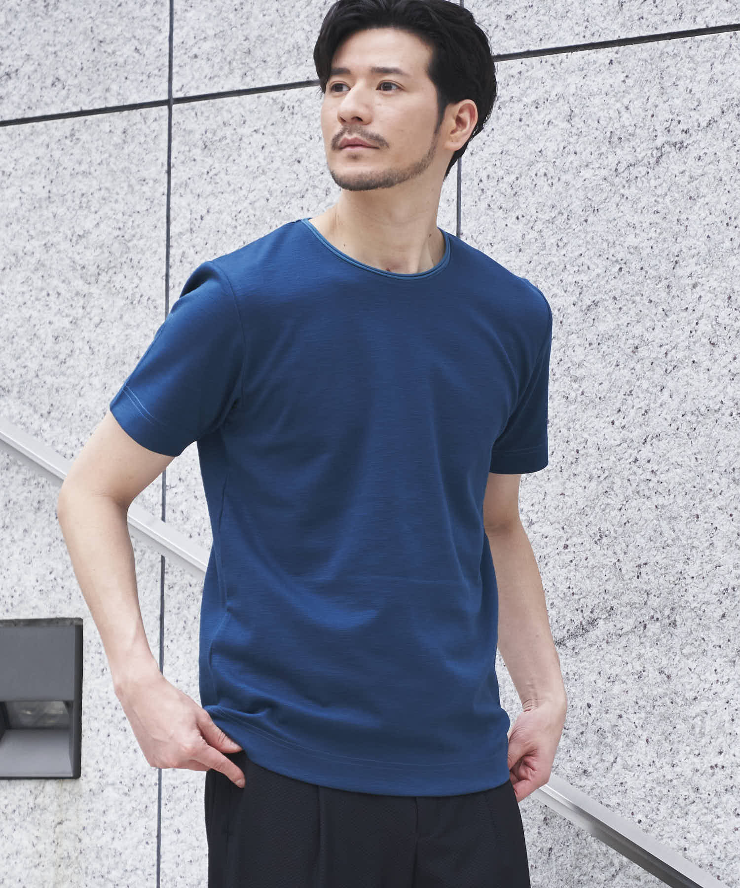 メランジクルーネックTシャツ