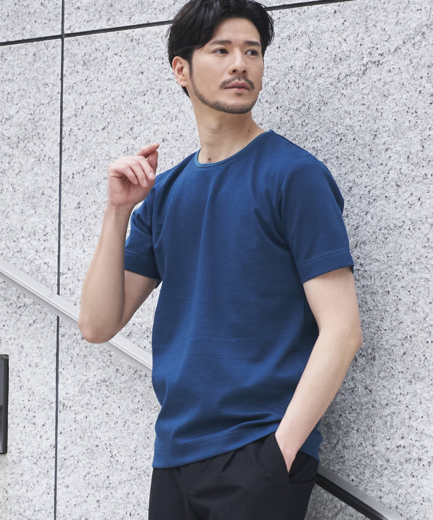 メランジクルーネックTシャツ