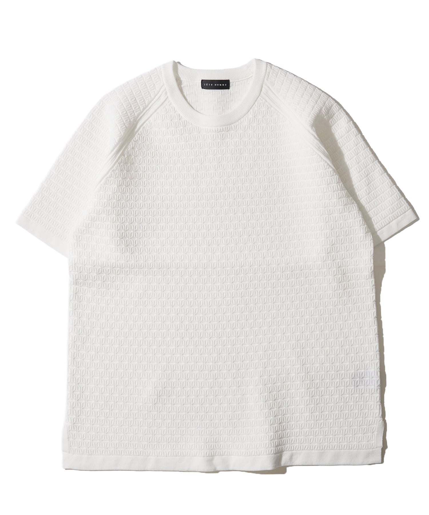 バタフライ柄半袖ニット