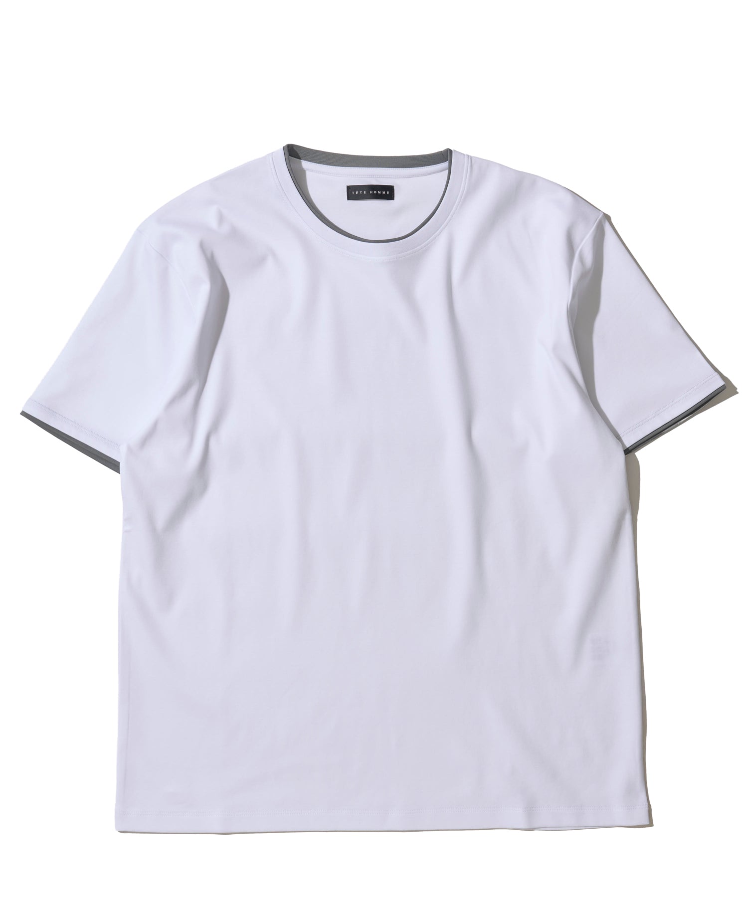 シルケット天竺クルーネックTシャツ