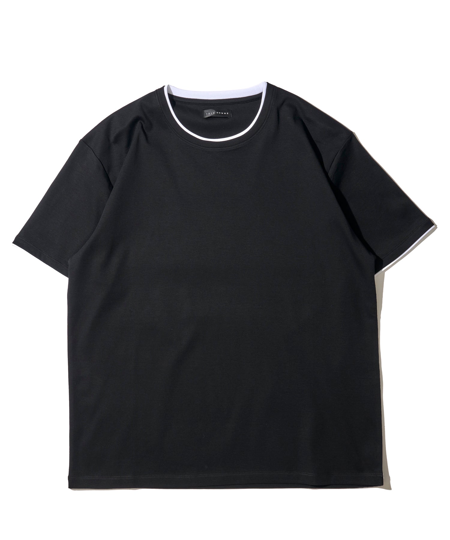 シルケット天竺クルーネックTシャツ