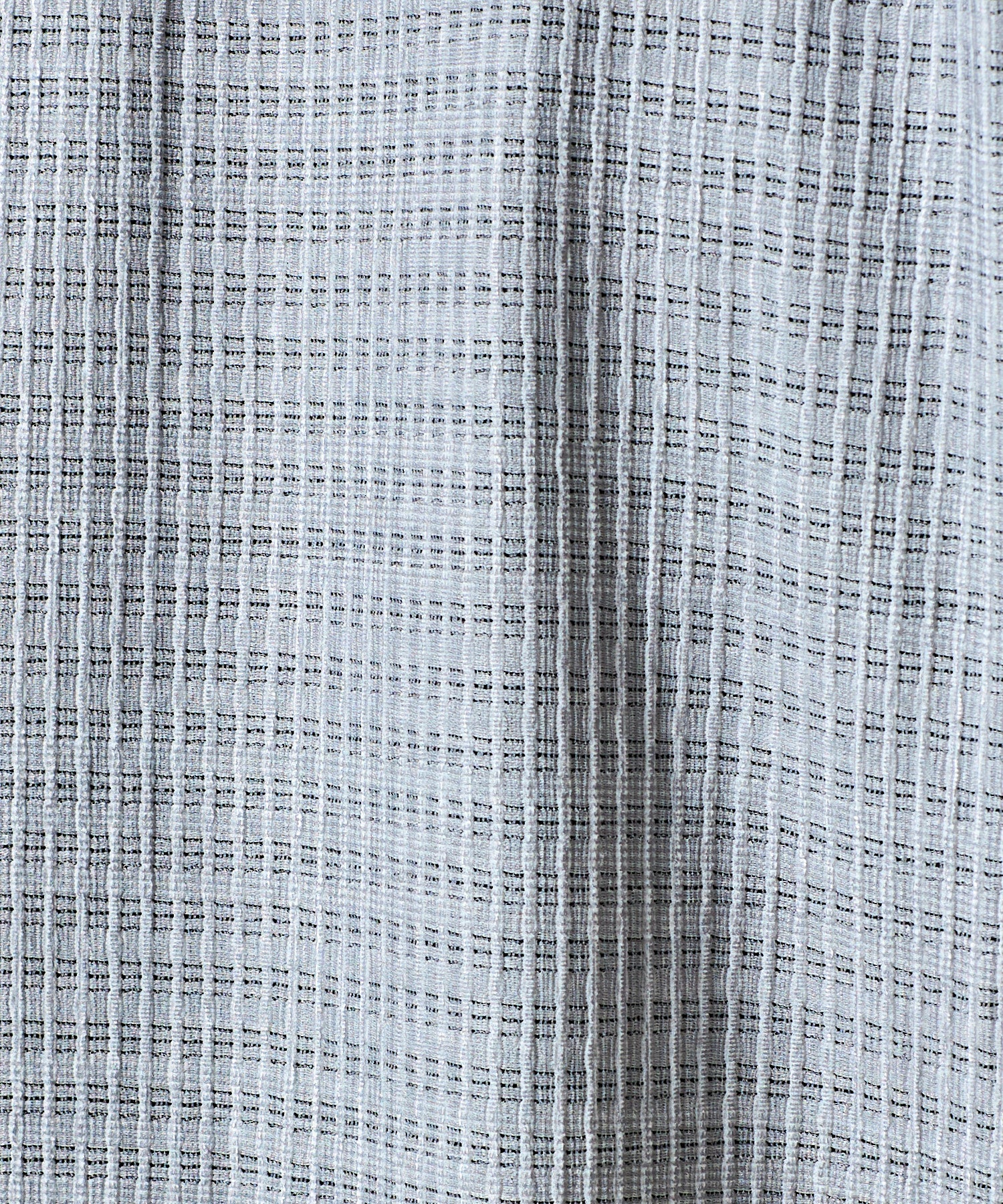 通気性の良いグレンチェック柄プリント7分袖シャツ