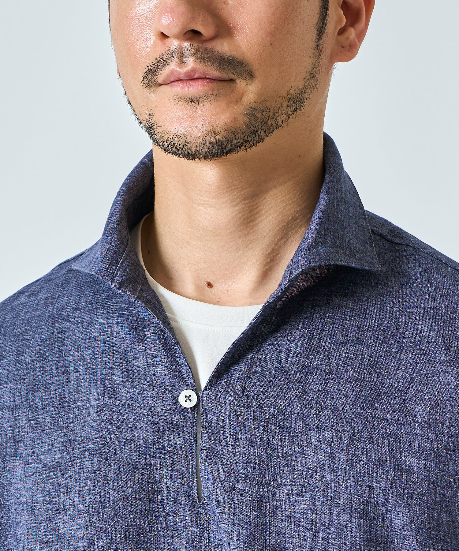 ハードマンリネン / Herdmans Linen 7分袖カプリシャツ / スキッパーシャツ