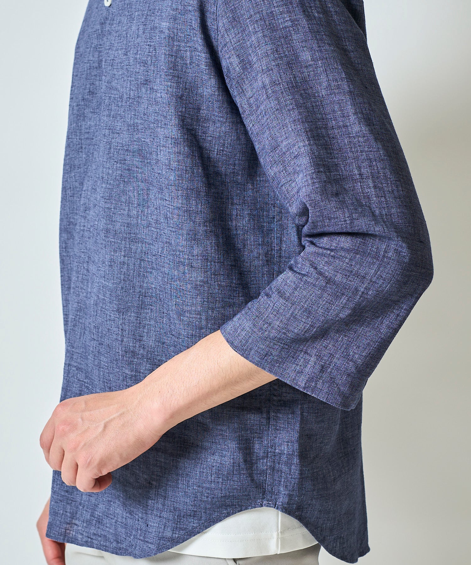 ハードマンリネン / Herdmans Linen 7分袖カプリシャツ / スキッパーシャツ