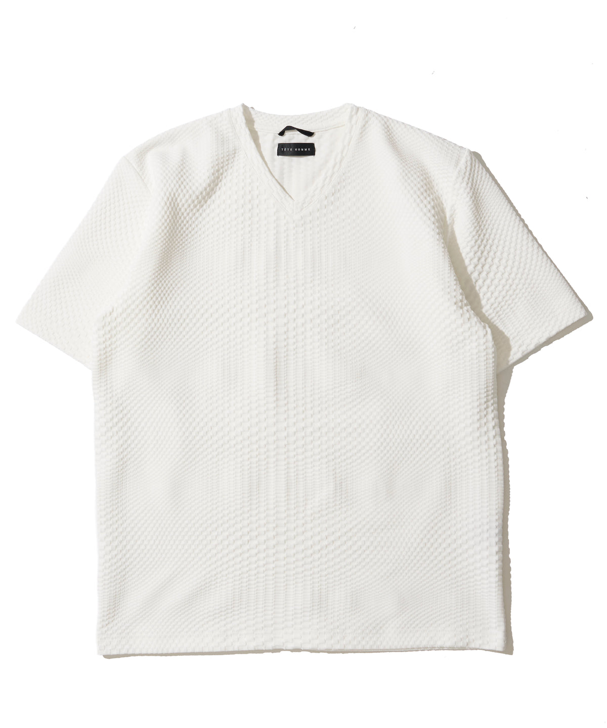 ブリスタージャガードVネックTシャツ