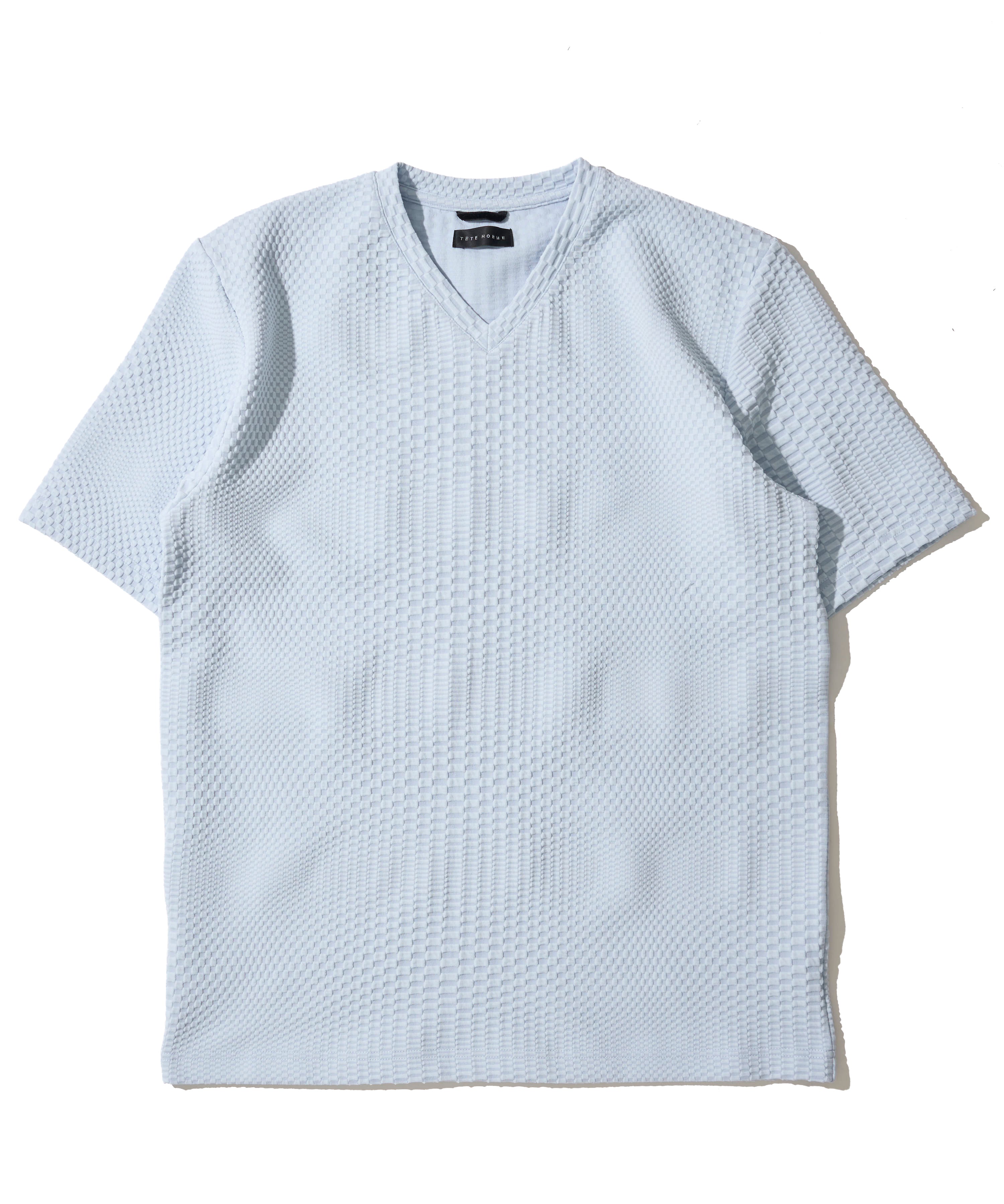 ブリスタージャガードVネックTシャツ