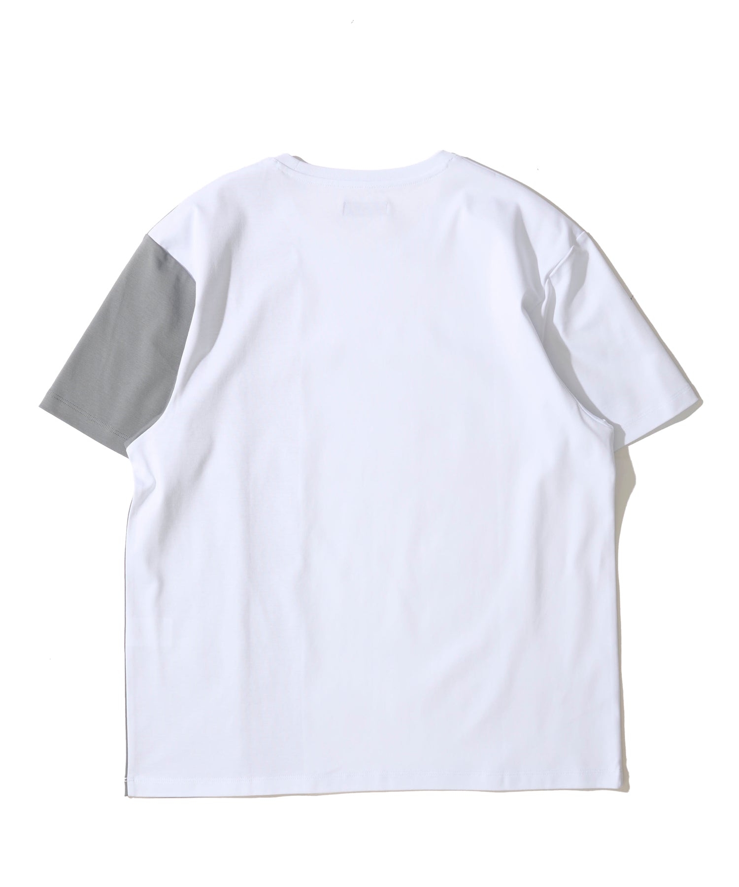 シルケット天竺切替えクルーネックTシャツ