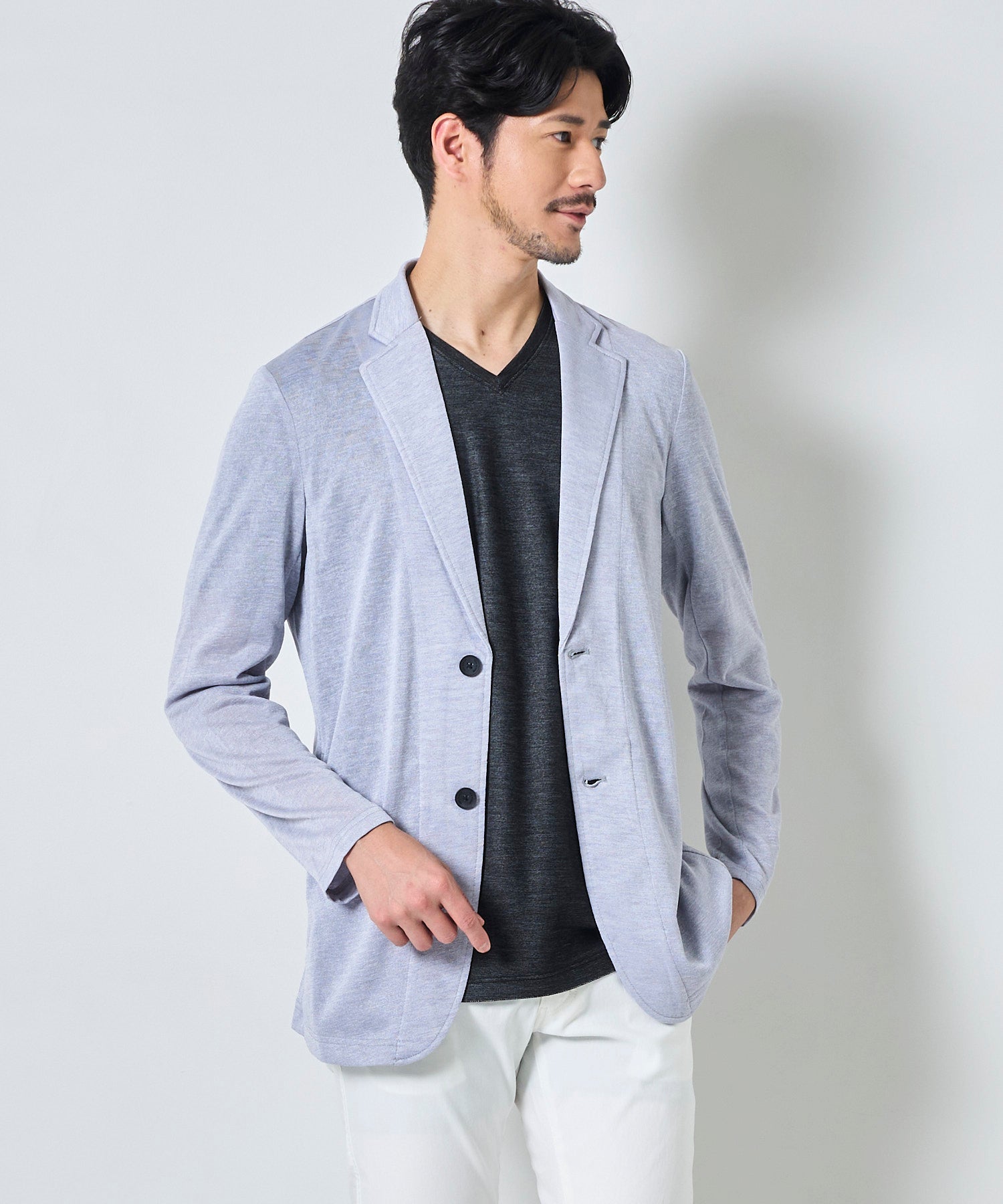 ライトグレー model:177 着用サイズ:L