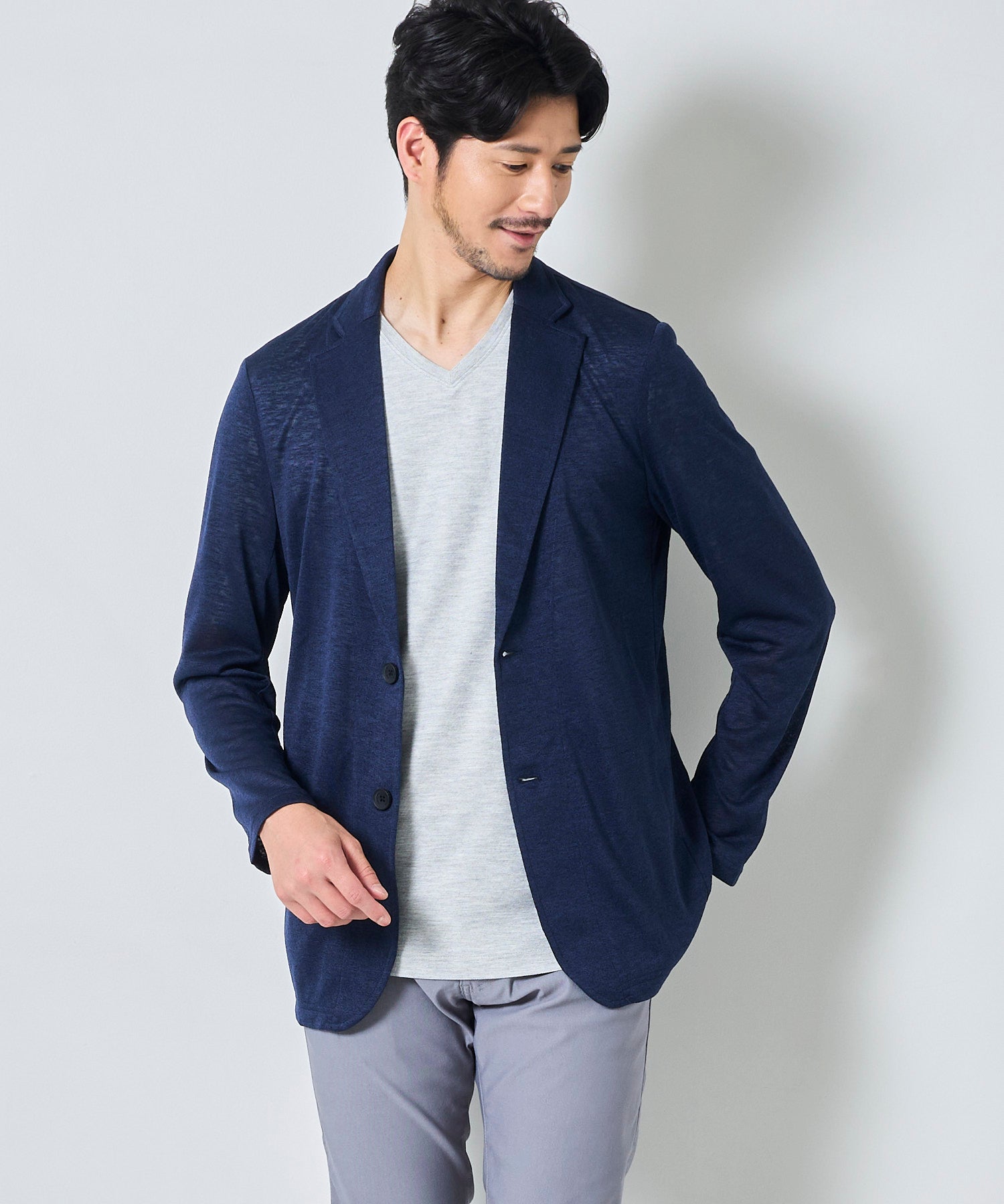 ネイビー model:177 着用サイズ:L