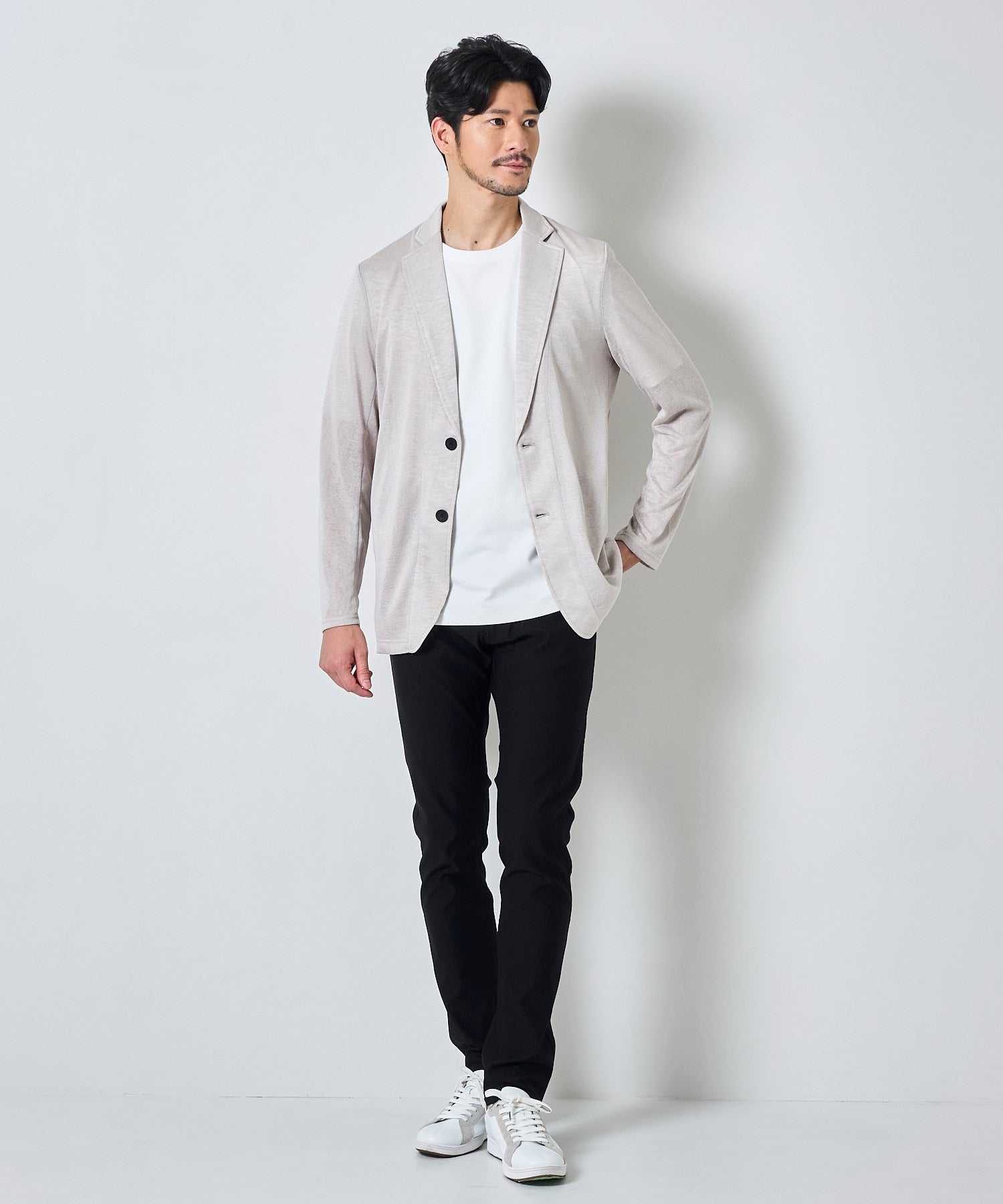 ベージュ model:177 着用サイズ:L