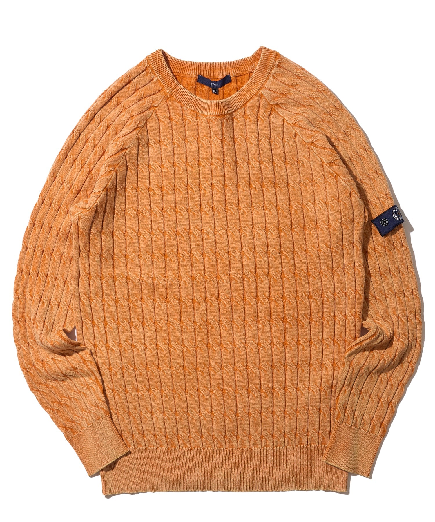 【G-STAGE】ケーブル編み顔料染めニット