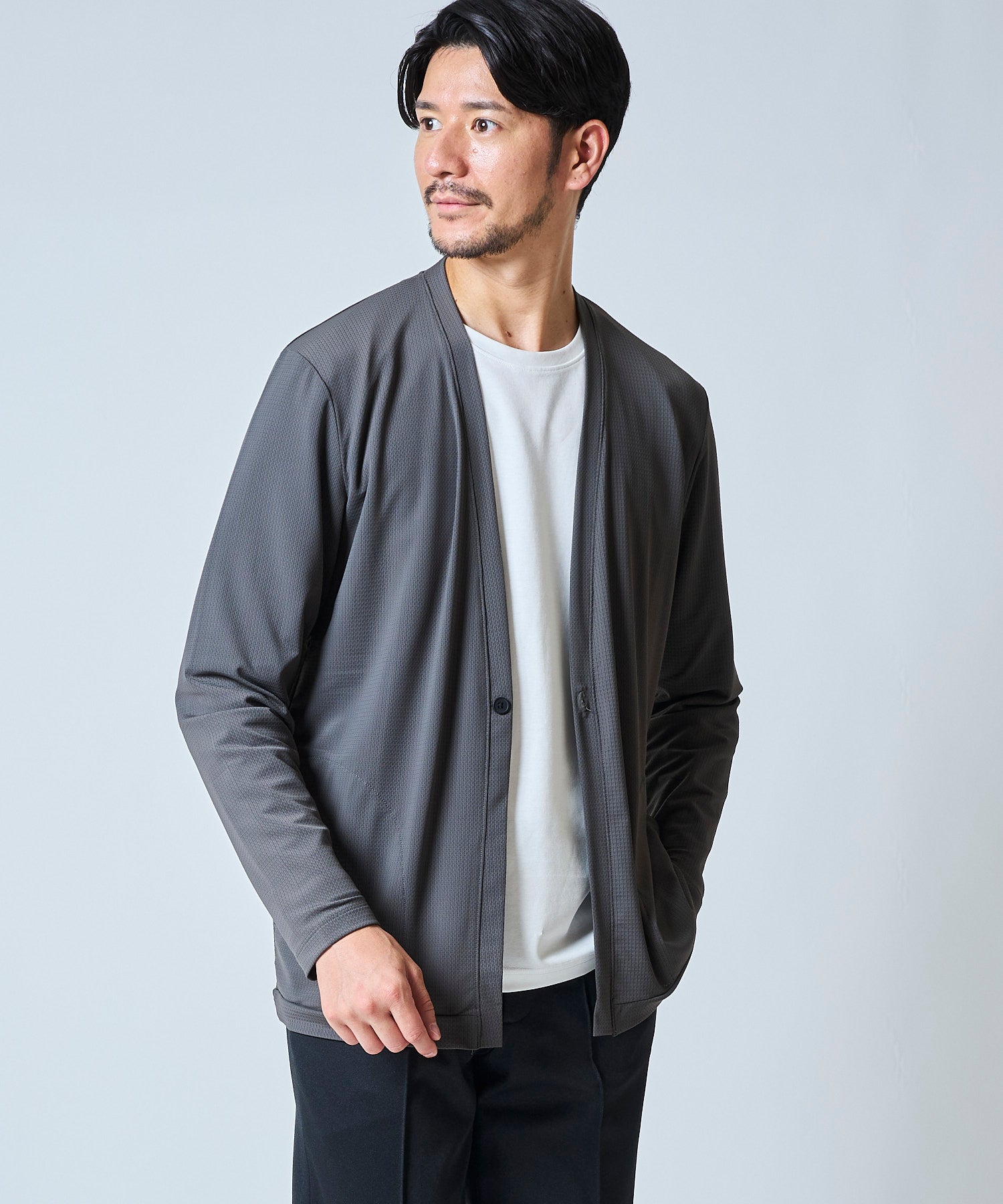 チャコールグレー model:177 着用サイズ:L