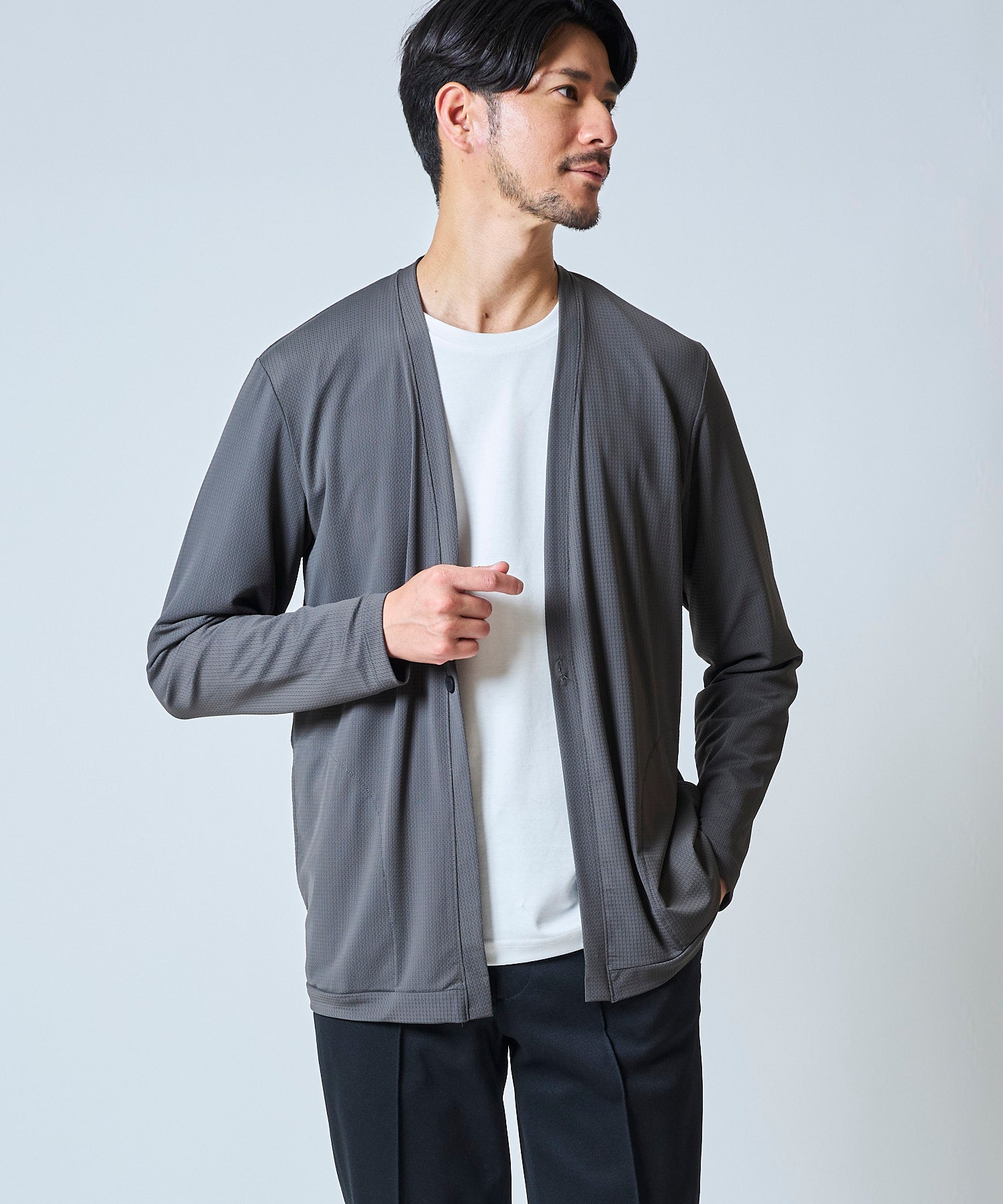 チャコールグレー model:177 着用サイズ:L