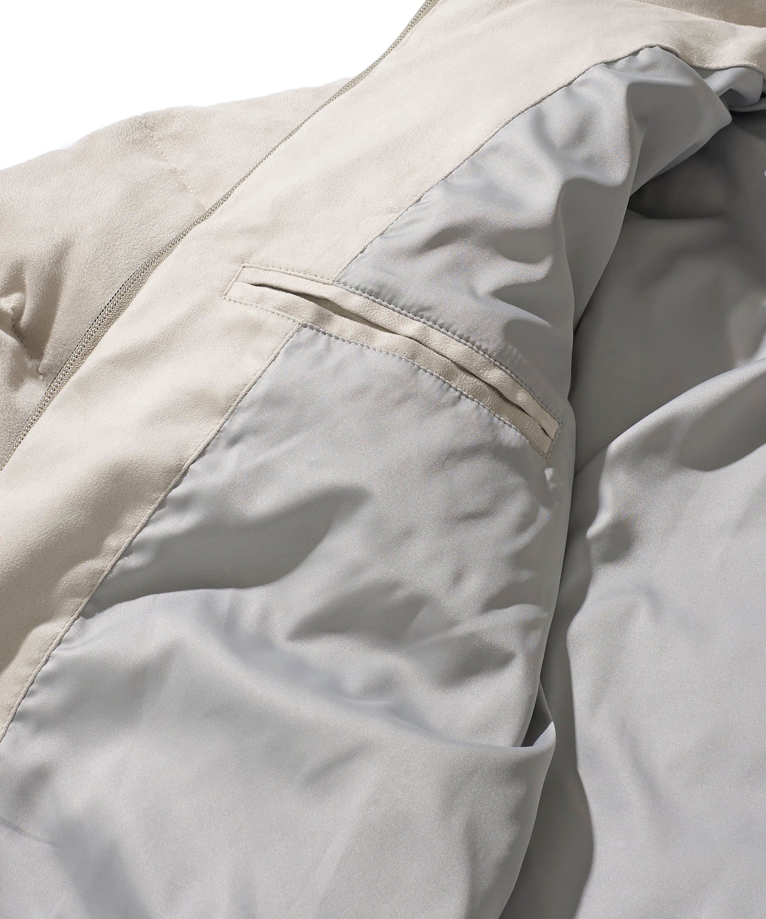 スエードダウンブルゾン