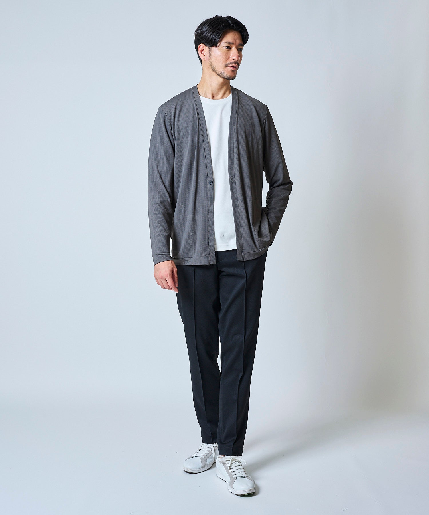 チャコールグレー model:177 着用サイズ:L