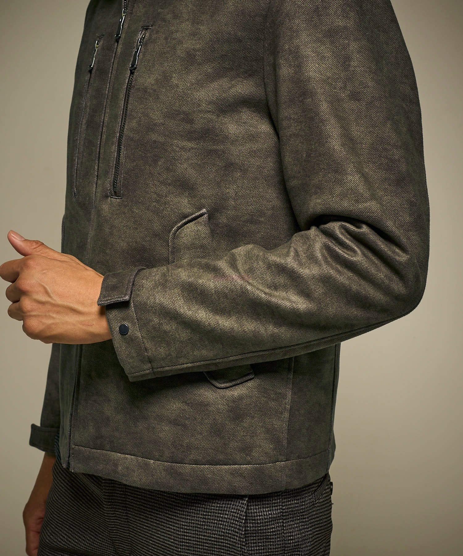 ダウンファブリックスタンドカラーブルゾン