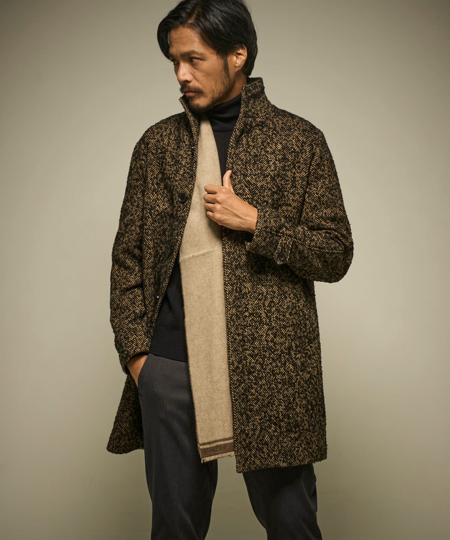 ベージュ model:186㎝ 着用サイズ:L