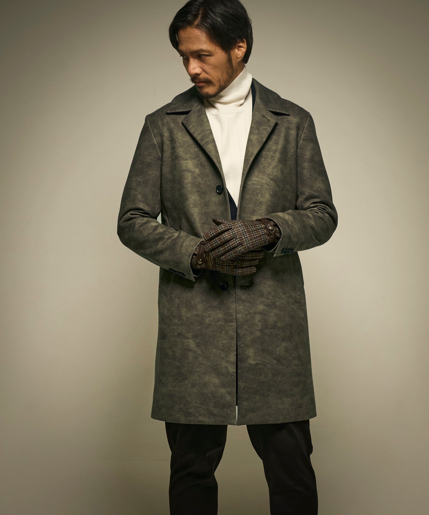 カーキ model:186㎝ 着用サイズ:L