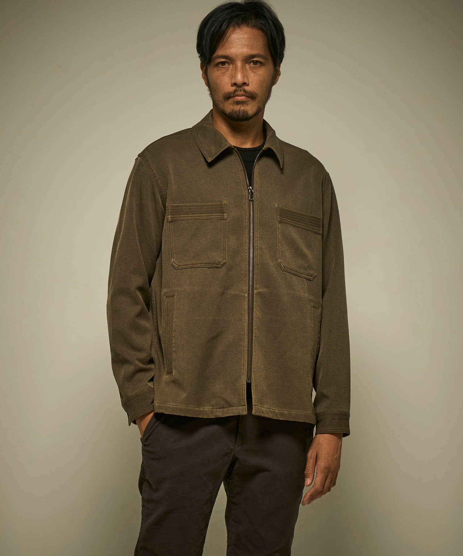 顔料プリントシャツアウター