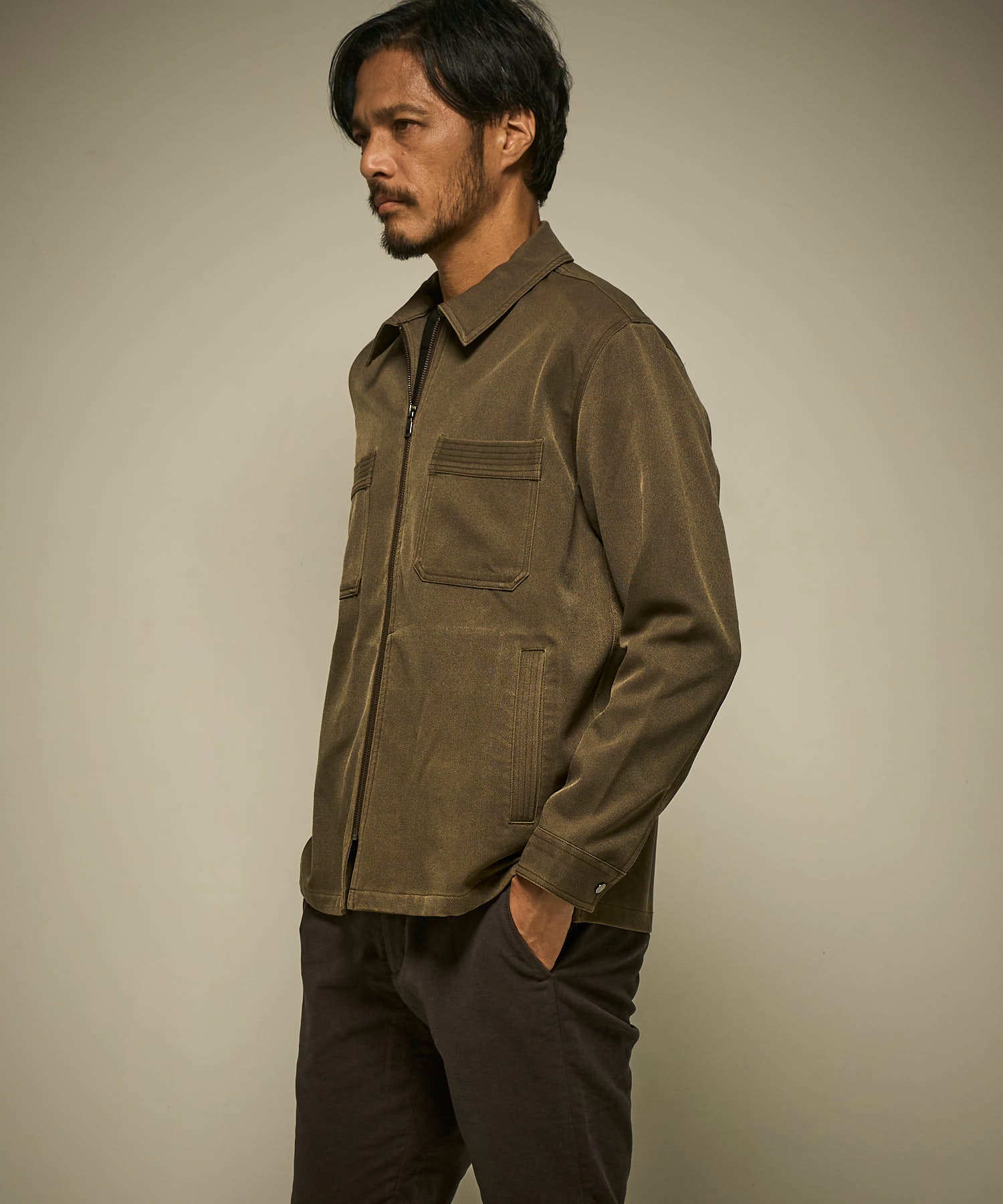 顔料プリントシャツアウター