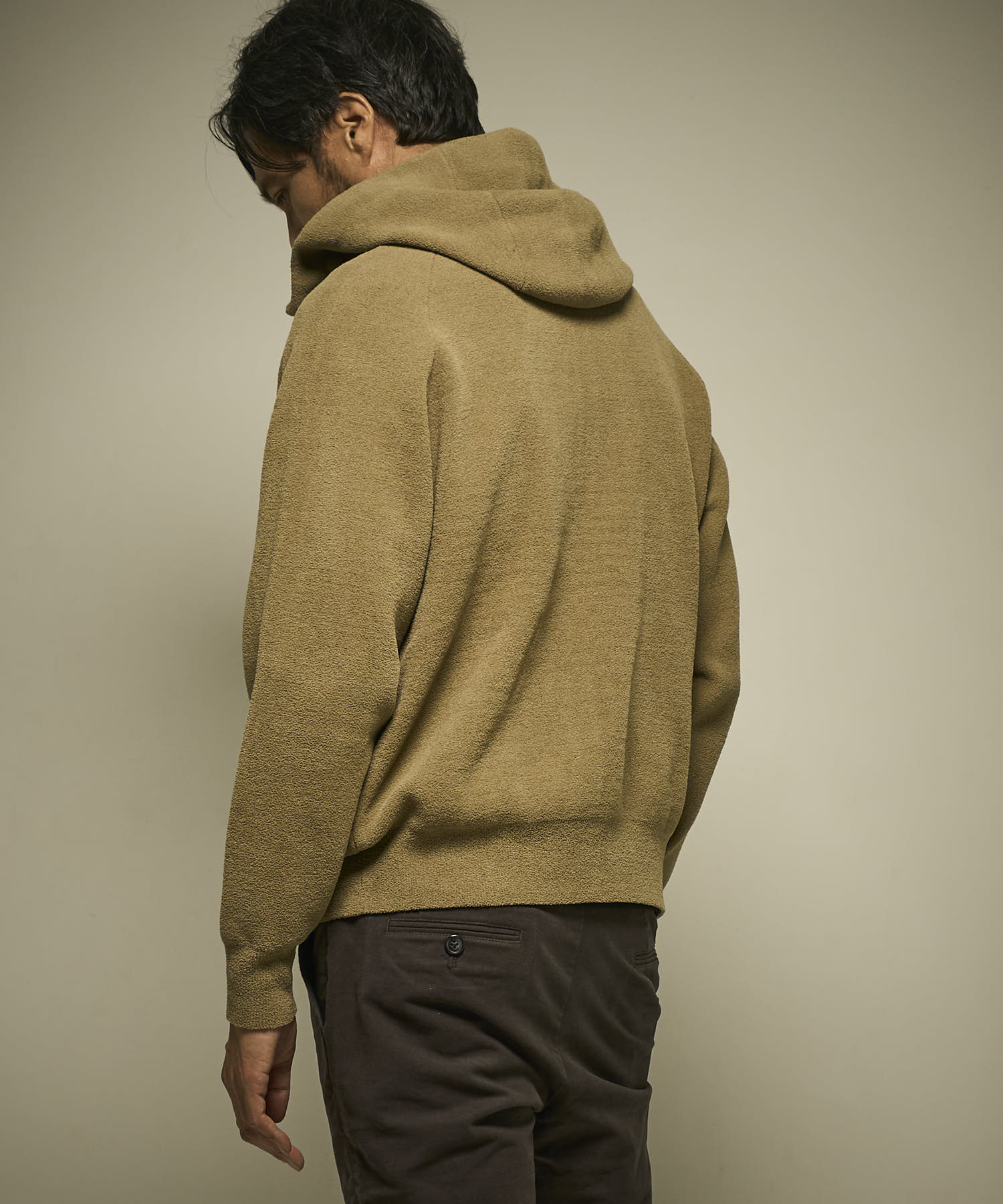 モールニットフードブルゾン