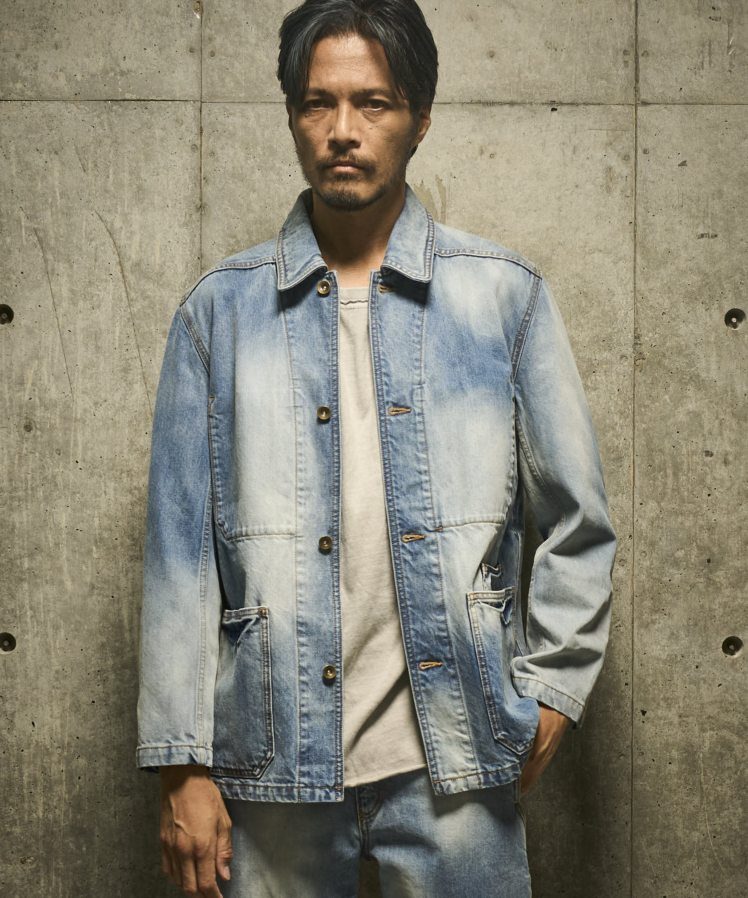 ブルー model:186㎝ 着用サイズ:L