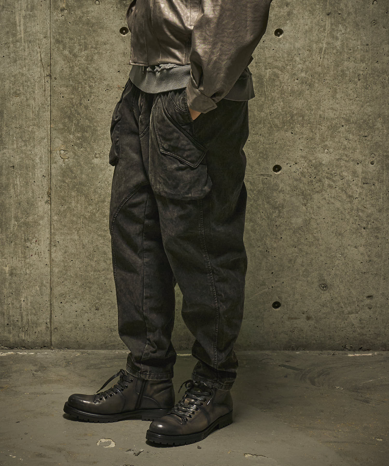 【HALB】ワイドテーパードカーゴパンツ