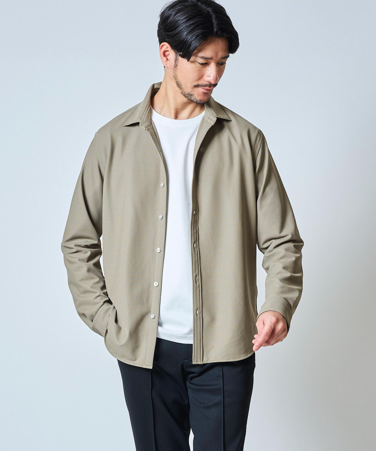 シワになりにくい ハイパーストレッチドビーシャツ