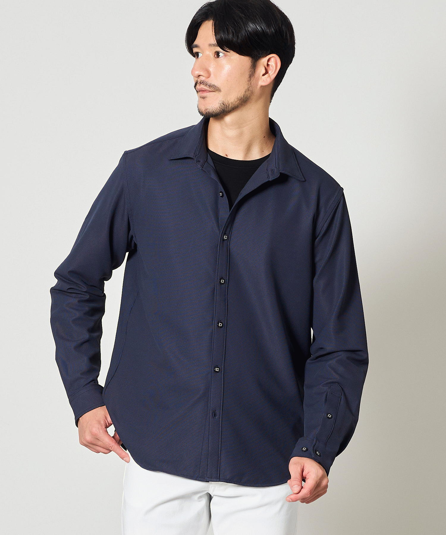 シワになりにくい ハイパーストレッチドビーシャツ