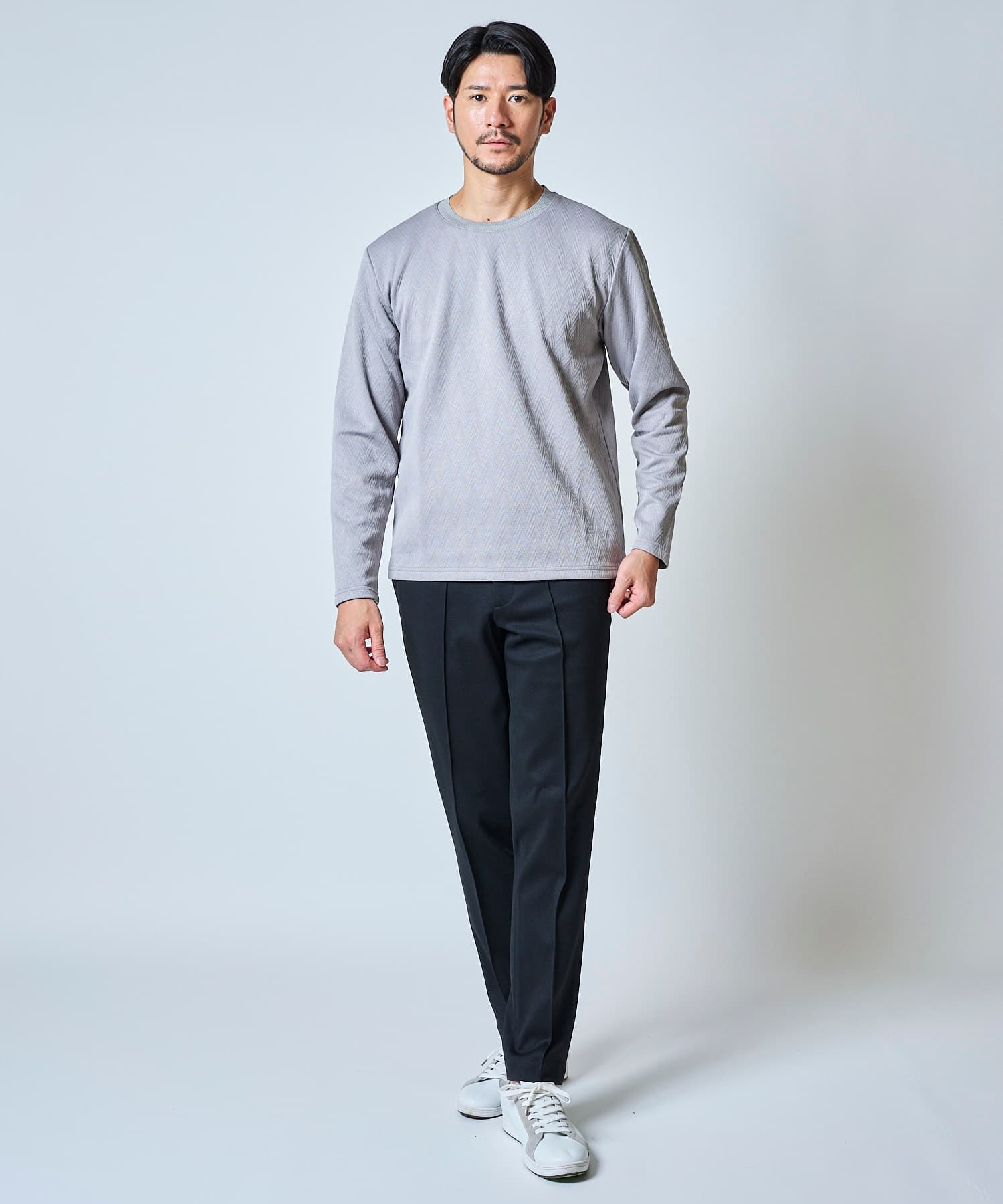 グレー model:177 着用サイズ:L 全身