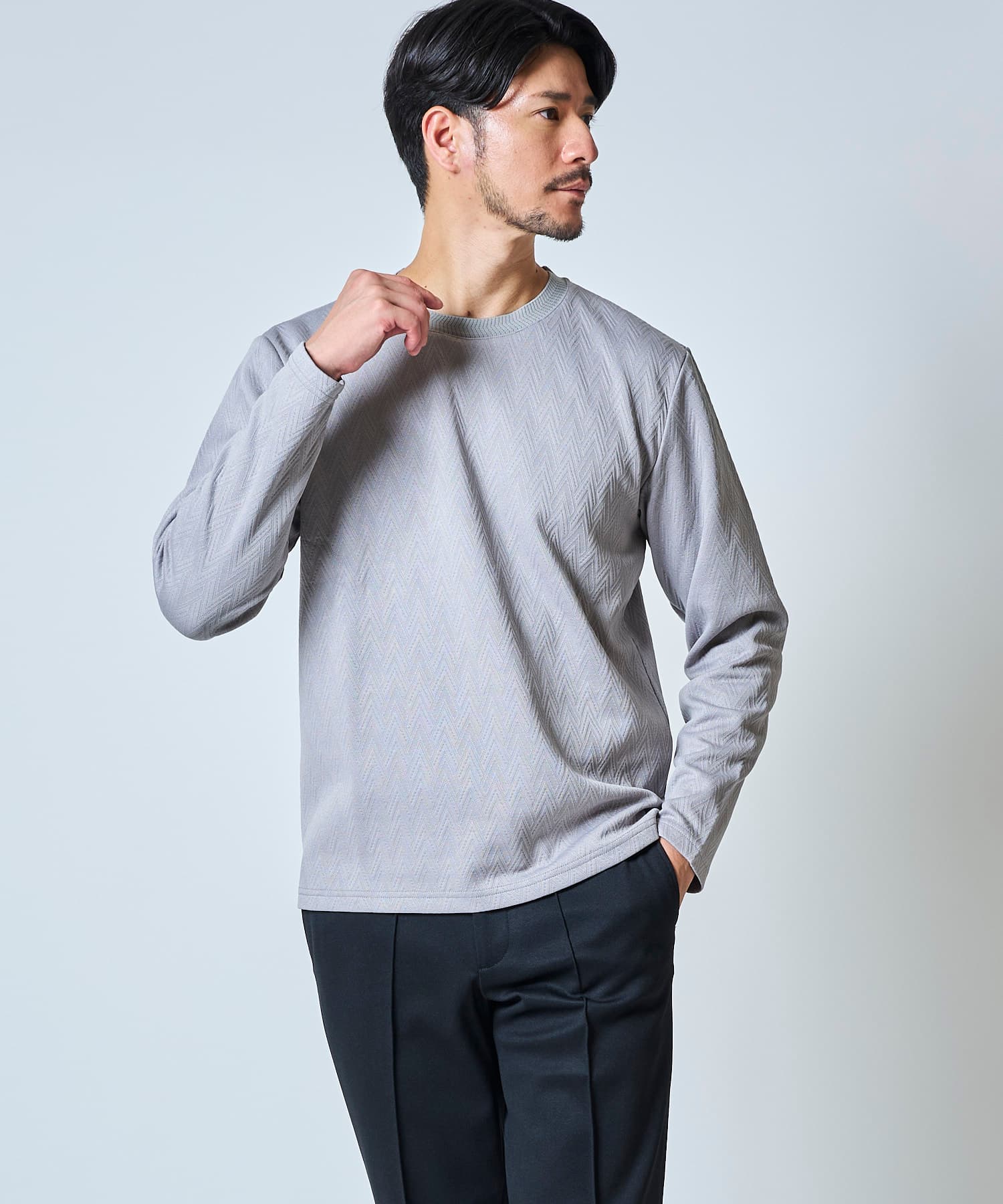 グレー model:177 着用サイズ:L