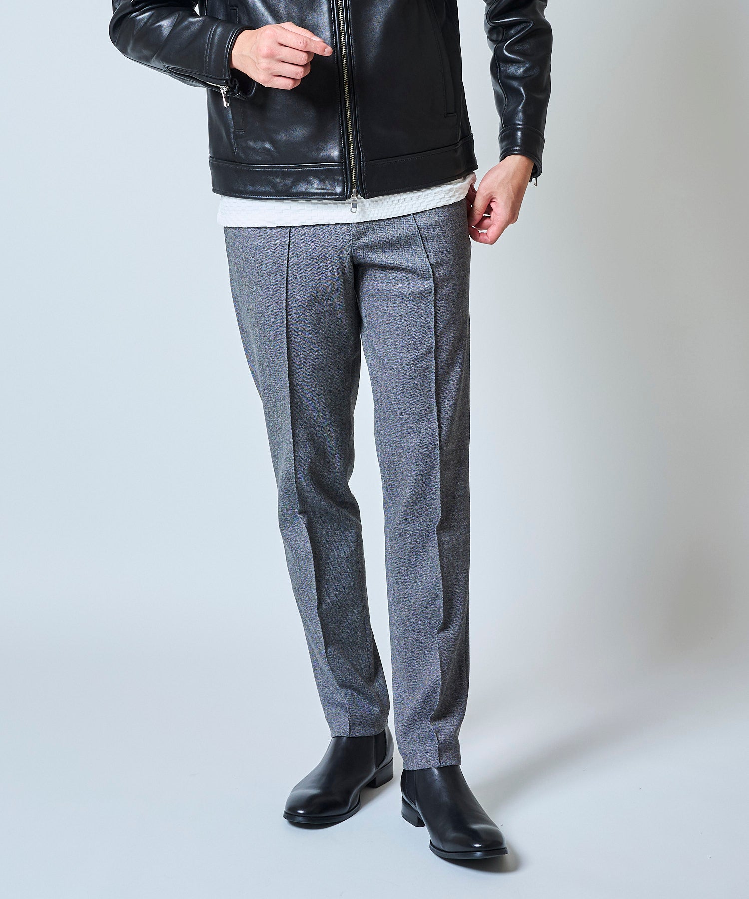 チャコールグレー model:177 着用サイズ:M