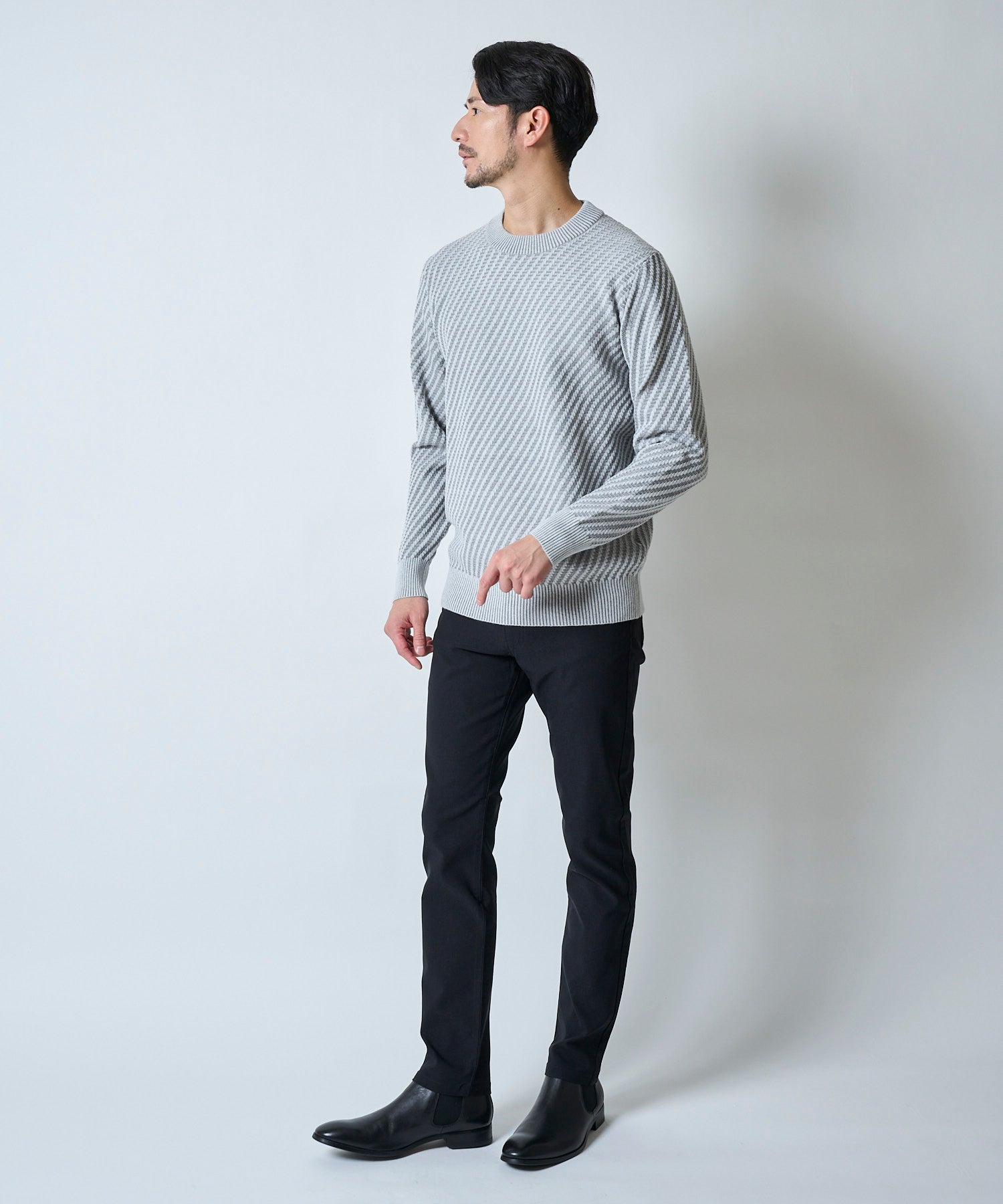 グレー model:177cm 着用サイズ:L