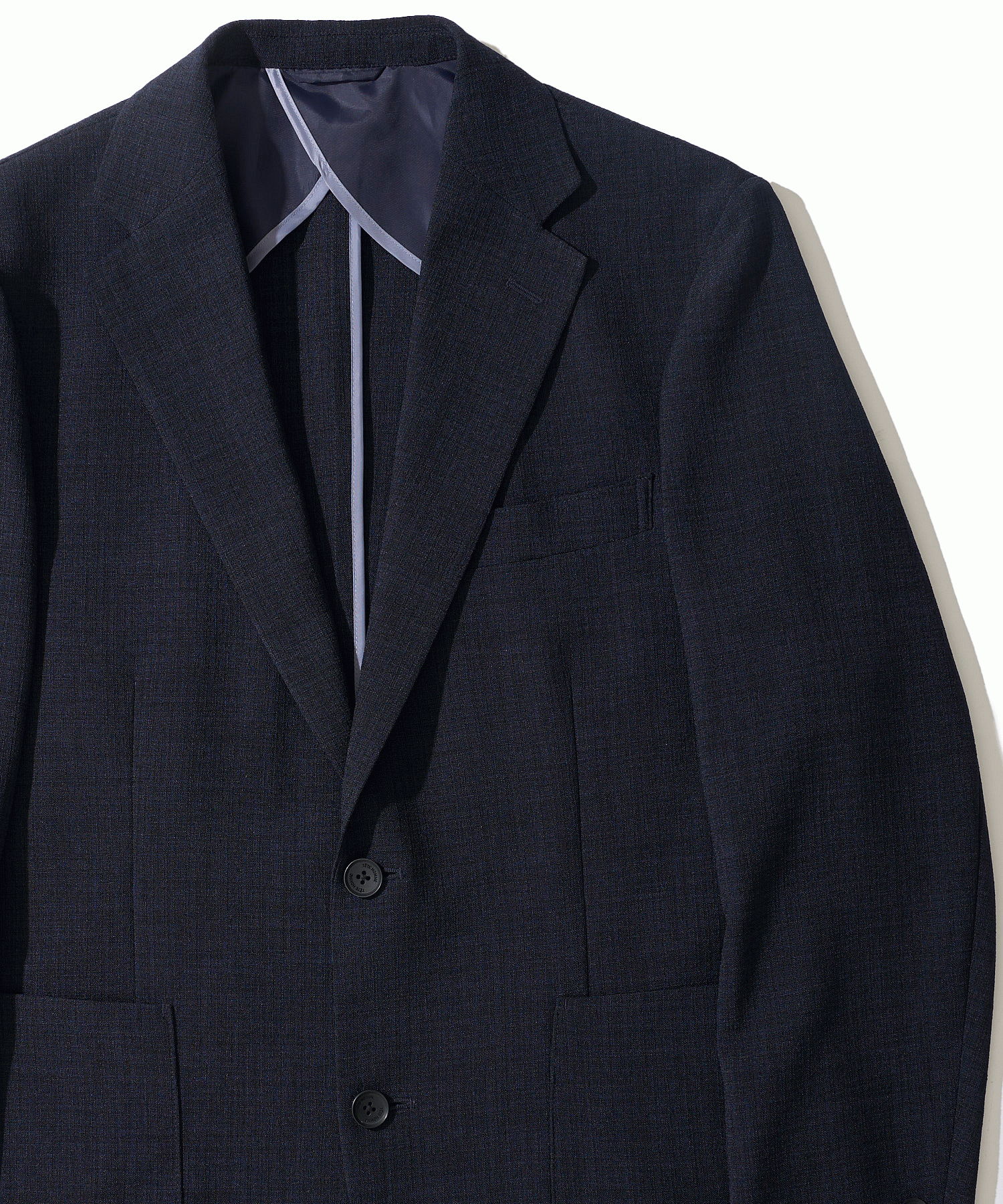 軽量 防シワ 通気性の良いリネンライクなブッチャージャケット