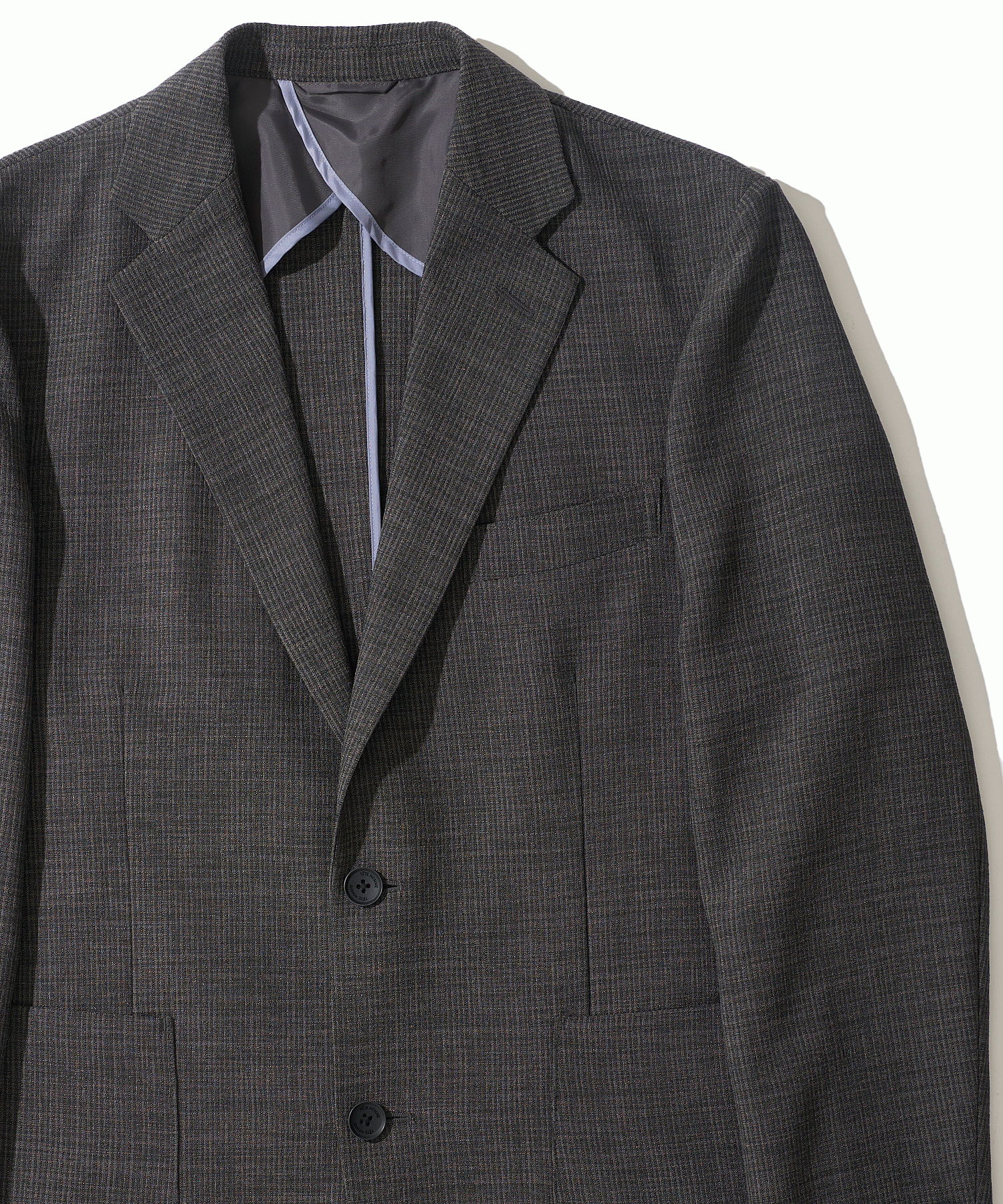 軽量 防シワ 通気性の良いリネンライクなブッチャージャケット