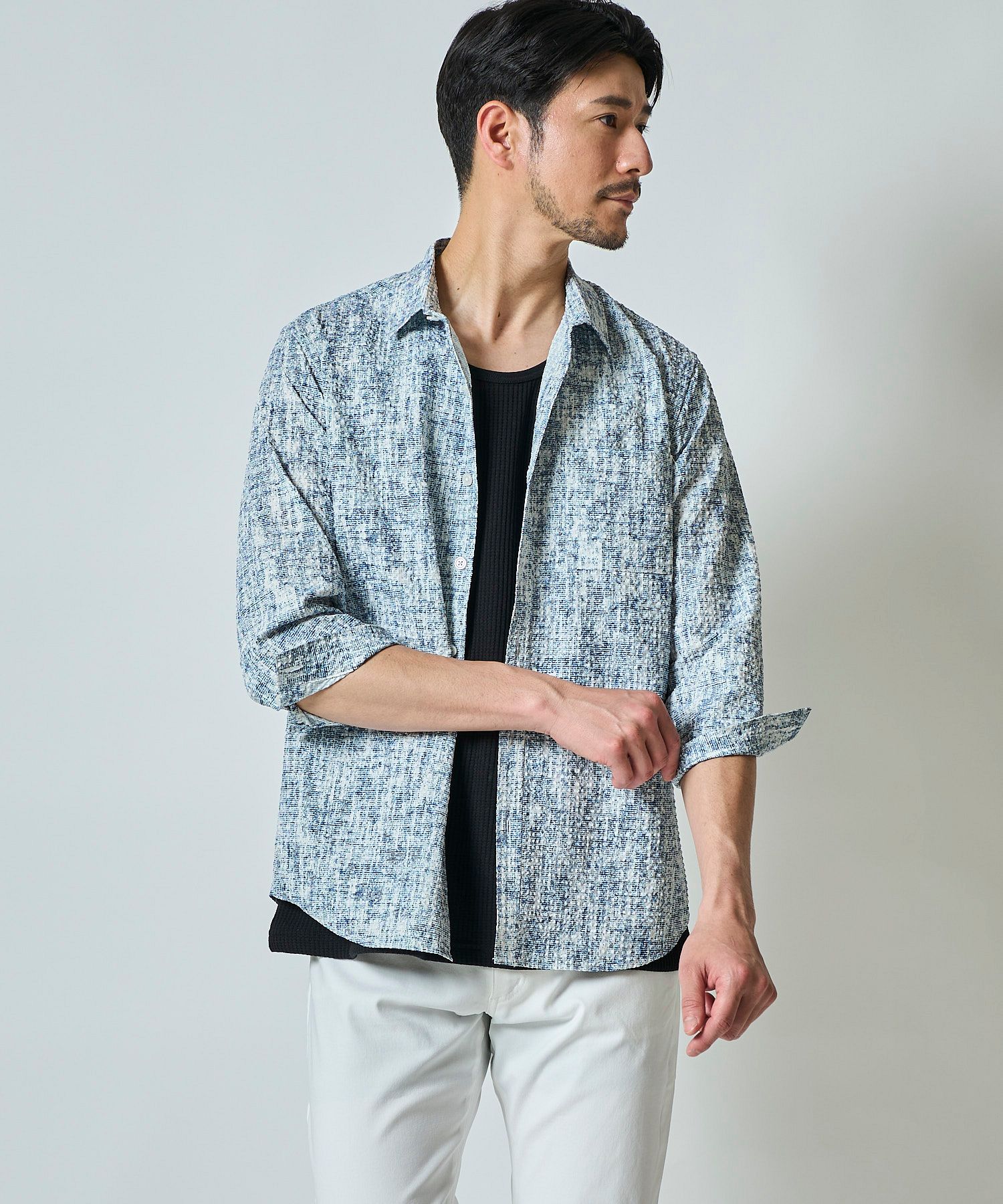 ブルー model:177㎝ 着用サイズ:L