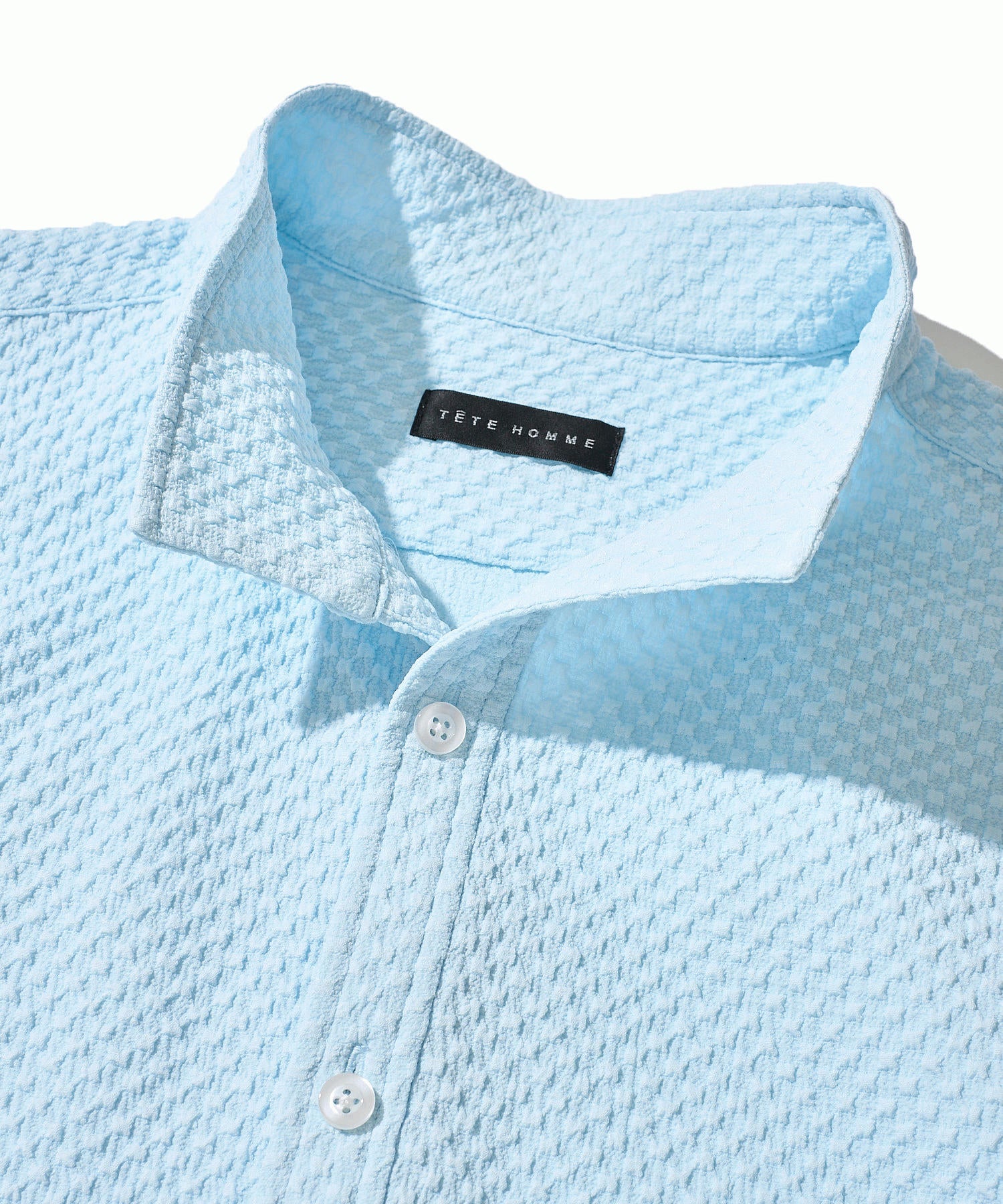 サッカーギンガム7分袖カットシャツ