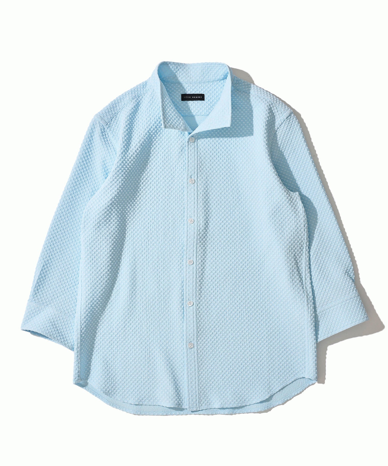 サッカーギンガム7分袖カットシャツ