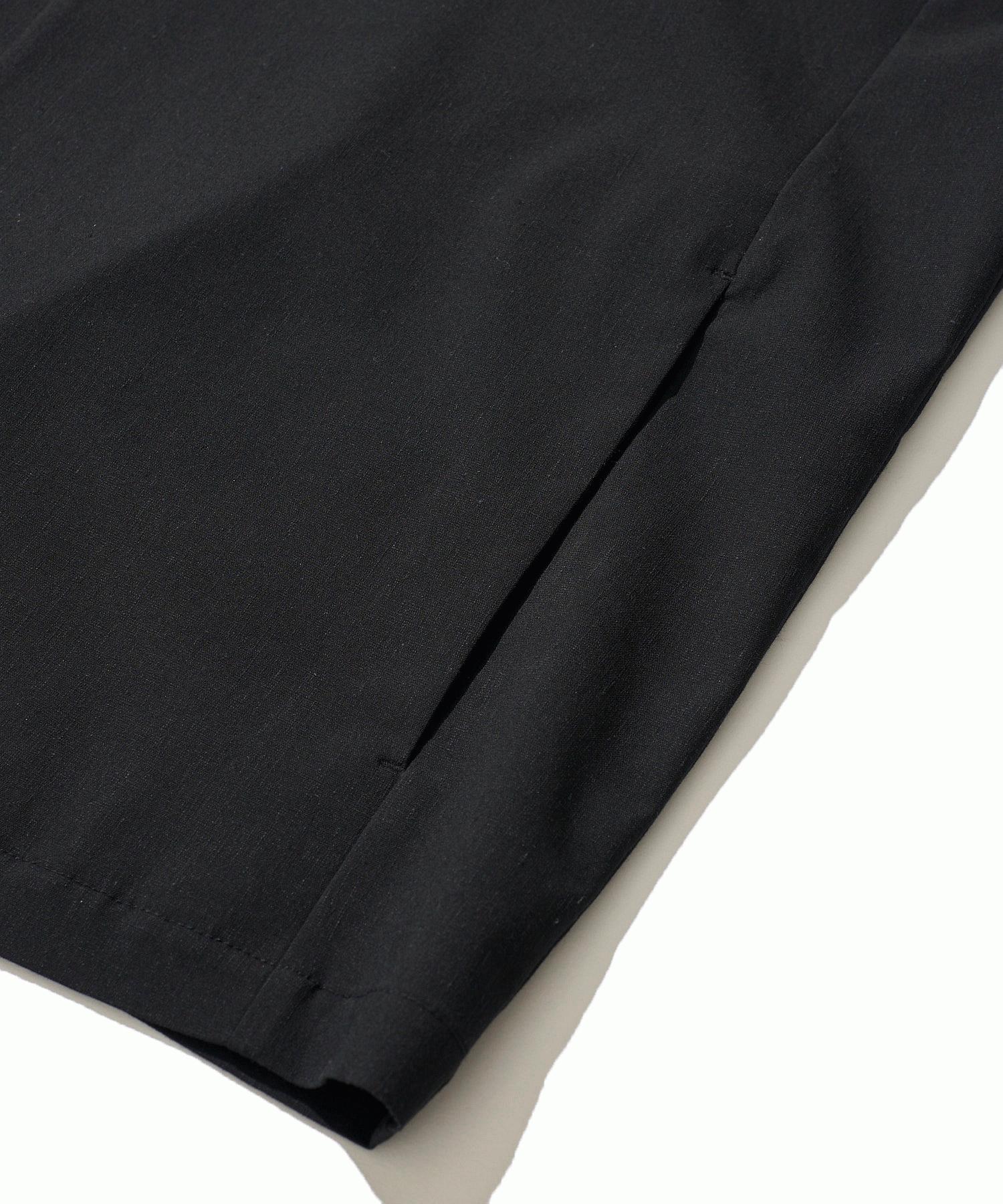 リネンなのにチクチクしない ノーカラージャケット