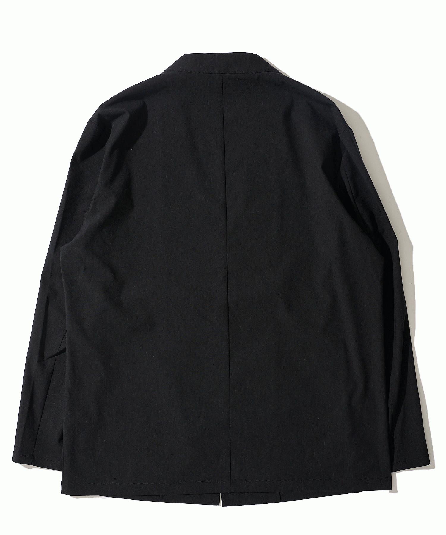 リネンなのにチクチクしない ノーカラージャケット